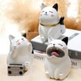 thumbnail image 3 of Gwong Decoración hogareña Adorno de gato de dibujos animados de la resina de la resina de la resina coleccionable de la forma del gatito para el regalo Gwong 21063645, 3 of 6