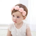 thumbnail image 4 of 2pcs Baby Girls Headband Hair Band Five Flower Abreast Headdress Hair Accessories for Toddlers and Children (White, Pink), 4 of 6