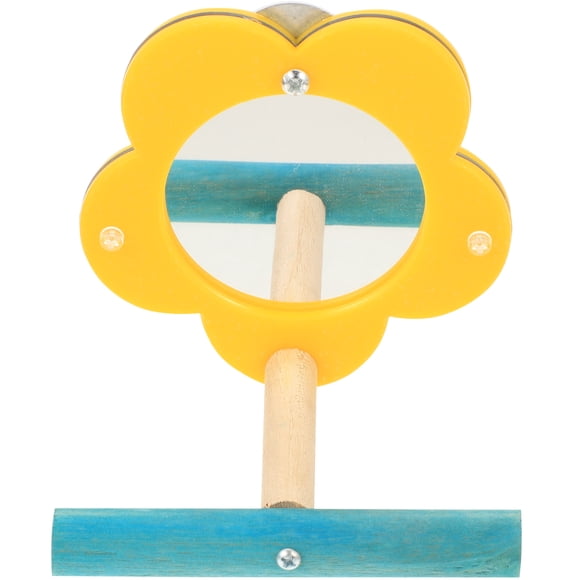 Minkissy Parrot Cage Mirror Acrylic Bird Mirror Toy Reduce 1Set