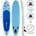 thumbnail image 3 of Tabla Hinchable Paddle Board Surf Costway 305x76x15cm Incluye Mochila Bomba Línea de Seguridad y Kit de Reparación, 3 of 10