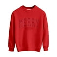 thumbnail image 5 of SUXIAN Boys Long Sleeve Crewneck Print Sweatshirt Soft Lined Thermal Pullover Top for Kids Winter Holiday Casual Wear with Boys Sweatshirts #3_Red 13-14 Years, 5 of 5