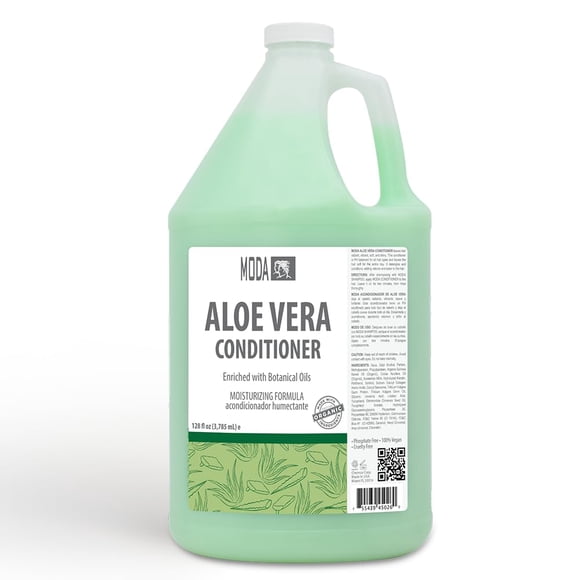 MODA - Acondicionador hidratante para todo tipo de cabello Aloe Vera 128 Oz Profesional - Fortalece Hidrata Deja el cabello suave y brillante Añade volumen Protege el color y restaura