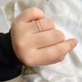 thumbnail image 5 of Dainty Minimal Rose Gold Ring, Thin Stackable Titanium Steel Ring - Shanali Jewelry, 5 of 10
