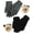 Black, Gray, variant on 2 Pairs Kids Gloves Winter Thermal Wool Fleece Lined Gloves Thick Knit Glove for Cold Weather Boys Girls 5-12 Years