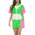 thumbnail image 5 of ZAZYULZ Men And Women's Disco Retro Fashion Party Stage Carnival Sportswear Shorts Suit(Green,Xl), 5 of 7