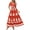 Floral Brick Red White, variant on PRETTYGARDEN Womens Summer Casual V Neck Boho Maxi Dress Flowy Aline Bell Sleeve Tiered Floral Dresses with Pocket