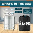 thumbnail image 2 of Campior Smokeless Wood Burning Fire Pit Stove, Stainless Steel with Ash Pan, Stand & Carry Bag - 6 Inch Silver, 2 of 4