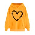 thumbnail image 1 of Plebaso Sweat à Capuche pour Femmes Mignon Cœur Manches Longues Décontracté avec Poches, 1 of 5