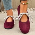 thumbnail image 5 of Willtoo Ballet Flats for Women with Bow, Comfortable Round Toe Shoes with Cross Straps, Slip On Mary Jane Fashion Flats Shoes Non-Slip Sole Lightweight Walking Shoes, 5 of 5