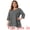 Gray, variant on Women's Plus 3/4 Sleeve Striped Loose Casual Tunic Top Scoop Neck High Low Hem Blouse 1X Pink
