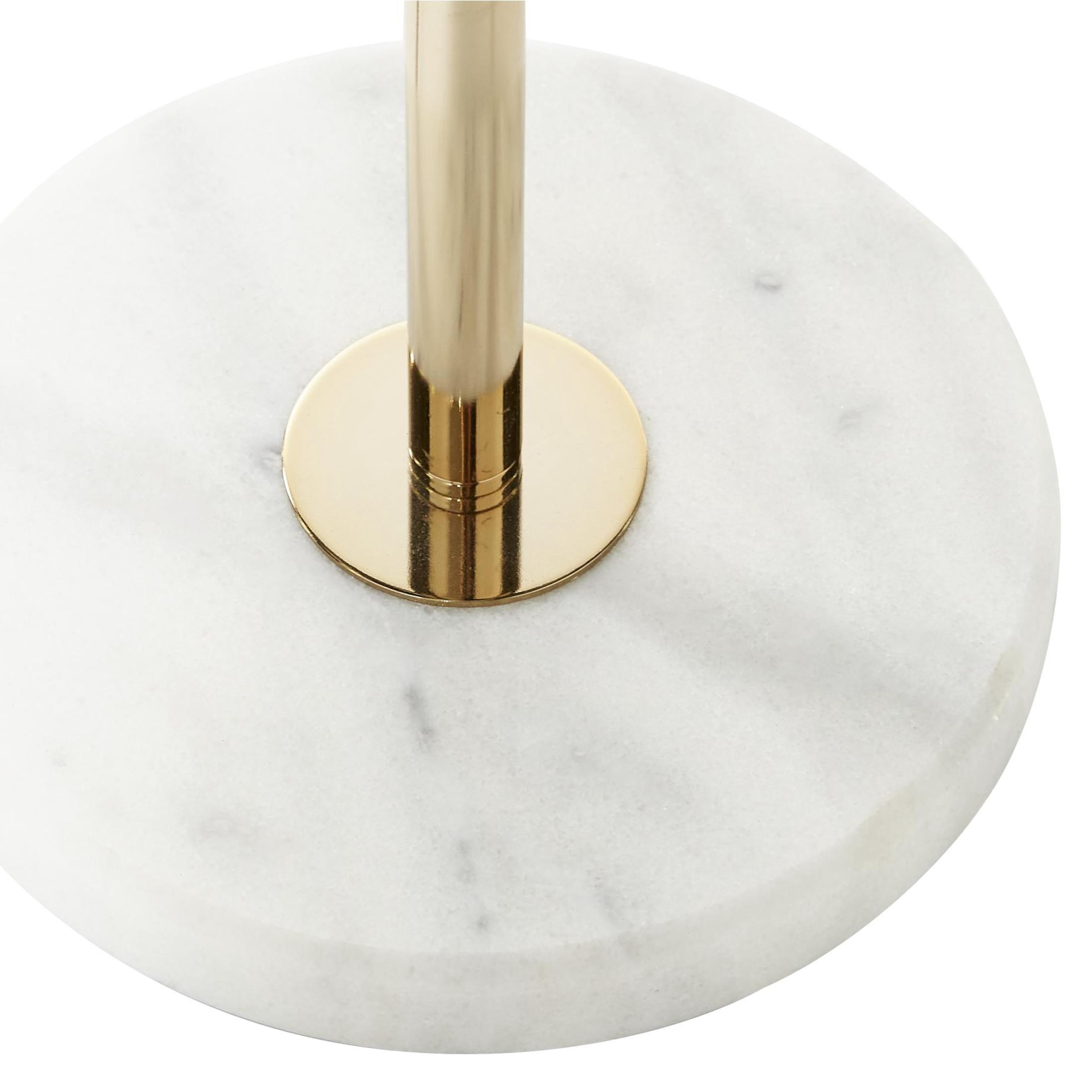 CosmoLiving by Cosmopolitan 64" White Floor Lamp with White Glass Shade