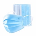 thumbnail image 2 of 50 Cubrebocas Dl Tricapa Quirúrgico Mascarilla Color Azul Azul Claro Liso, 2 of 4