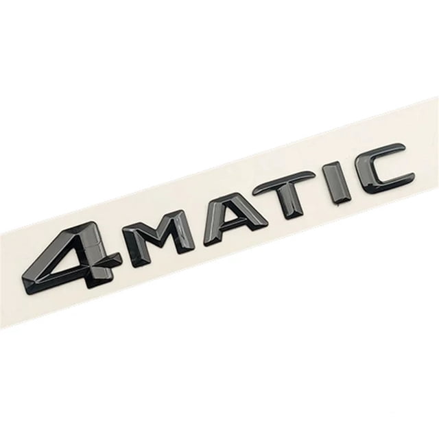 ZWP ABS Black Car Letters Trunk Badge Logo Sticker Compatible With Mercedes C200 C300 C400 W205 W204 4MATIC