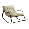 thumbnail image 4 of Abbracc Rocking Chair Lazy Sofa Lounge Chair Leisure recliner Easy to Clean Rocker Chair Beige, 4 of 9