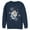 Navy Blue, variant on Men's Frozen Olaf Smile  Sweatshirt Navy Blue Large