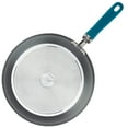 thumbnail image 4 of Rachael Ray Create Delicious 9.5 " and 11.75" Hard-Anodized Aluminum Nonstick Deep Skillet, Teal Handles, 4 of 6