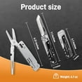 thumbnail image 3 of 5 in-1 EDC Multitool Knife Scissors with Screwdrivers, Detachable Design 440A Stainless Pocket Knife, Window Breaker, Tactical Gear for Camping, Surviving, Hiking, Gift for Men Dad, 3 of 9