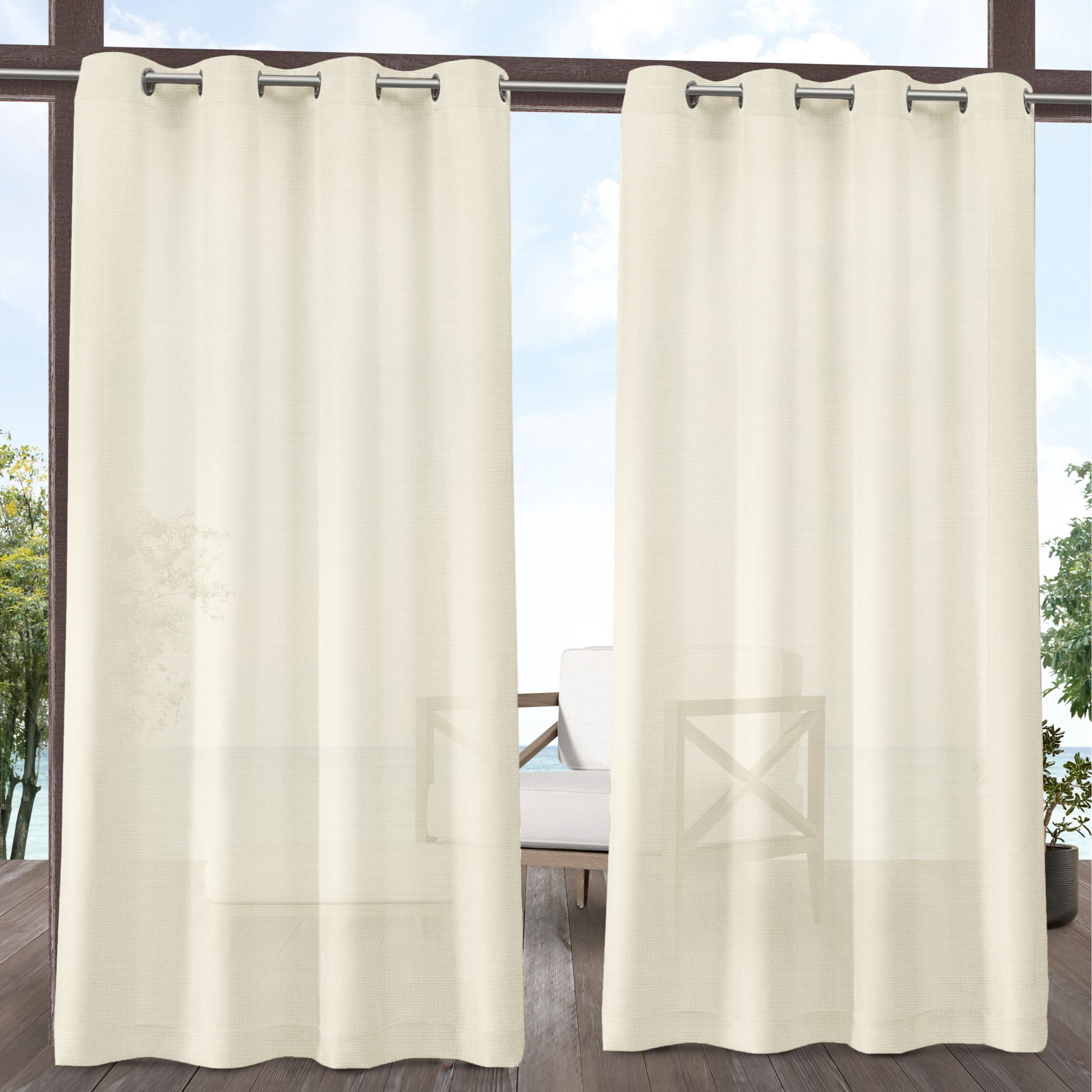 2X Thermal Outdoor Waterproof Grommet Blackout Window Porch Curtain Panel 50x84" 