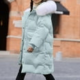 thumbnail image 6 of hoksml Big Girls (5-16 yrs) Long Puffer Coat with Hood Thick Winter Jacket Zip Up Insulated Parka with Pockets, 6 of 9