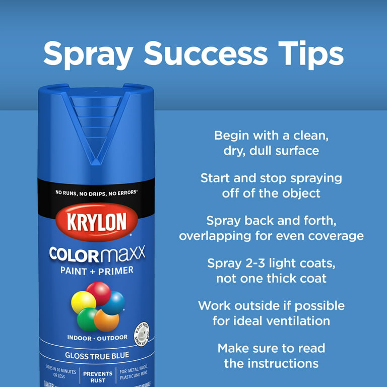 Krylon COLORmaxx Flat Crystal Clear Spray Paint and Primer In One