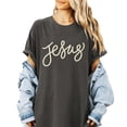 thumbnail image 5 of Jesus Shirt for Women - Pearl Script Christian Faith Graphic Tee Pepper Shirt Adult Small, 5 of 7