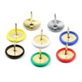 thumbnail image 4 of 200Pcs Nickel Plated Push Pin Map Pin Round Flat Head Thumbtacks for Corkboard, 4 of 10