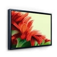 thumbnail image 3 of Designart 'Red Floral Brush Strokes On Green' Traditional Framed Canvas Wall Art Print, 3 of 5