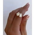 thumbnail image 3 of Jewelerix Toi Et Moi Oval Cut Engagement Ring Pear Moissanite Wedding Ring 14K Yellow Gold Vermeil Promise Ring, 3 of 5