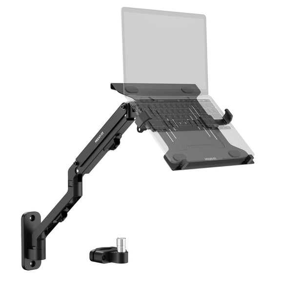 Mount-It! Bras Ergonomique pour Ordinateur Portable pour Montage Mural Ou sur Poteau, Réglages de Mouvement Complets, Conception Polyvalente, Installation Facile