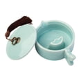 thumbnail image 1 of yuksok Ceramic Inkstone Multifunctional Storage Inks Ink Plate for Practice blue, 1 of 9