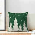 thumbnail image 3 of Christmas Pillow Covers 16x16 Inch Set of 2 Sage Green Cream Christmas Tree Snowflakes Decor Throw Pillows Winter Xmas Holiday Outdoor Cushion Cases for Couch Bed Decoration, 3 of 6
