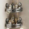 thumbnail image 3 of Yesbay Bathroom Corner Storage Rack Shampoo Holder Lotion Storage Holder with Suction Cup, 3 of 8
