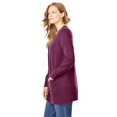 thumbnail image 4 of Woman Within Women's Plus Size The Cotton Perfect Boyfriend Cardigan, 4 of 5