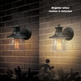 thumbnail image 4 of Globe Electric 1-Light Matte Black Motion Sensor Outdoor Wall Sconce w/ Clear Glass Shade, 91007607, 4 of 8
