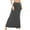 Grey, variant on Women's Stretchy High Waist Ruched A Line Flared Midi Skirt Casual Comfortable Summer Outfit