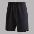 thumbnail image 2 of Gym Mens Shorts Summer Athletic Shorts Elastic Waist Beach Shorts Solid Color Loose Shorts with Pockets, 2 of 4