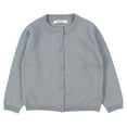 thumbnail image 5 of JSGEK Kids Cardigan Sweater Long Sleeve Button Up Knitwear Tops for Girls Boys Toddler Infant Baby Gray 12-18 Months, 5 of 5