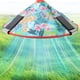 thumbnail image 3 of Sombrero De Ventilador, Sombrero De Ventilador Solar, Faro Con Patrón Floral, Plegable A 180, A Prueba De Lluvia Para Pescar, 3 of 7