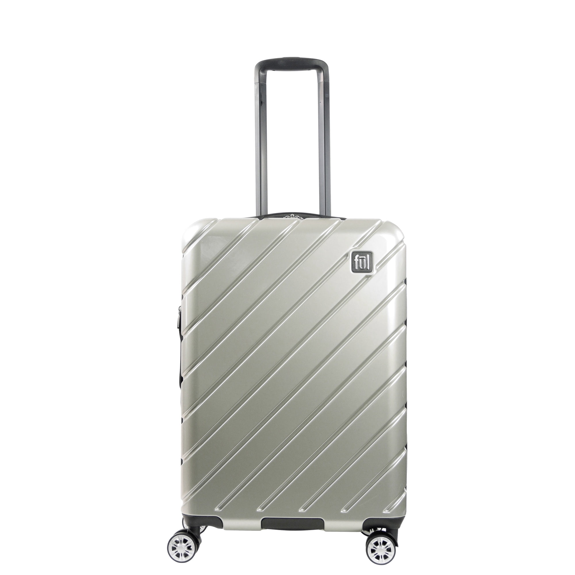 Velocity 27 Inch Rolling Luggage, Hardshell Suitcase with Spinner Wheels, Siliver