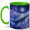 Green, variant on Moon Whale Ocean 11oz Ceramic Mug, Starry Sea Coffee Cup