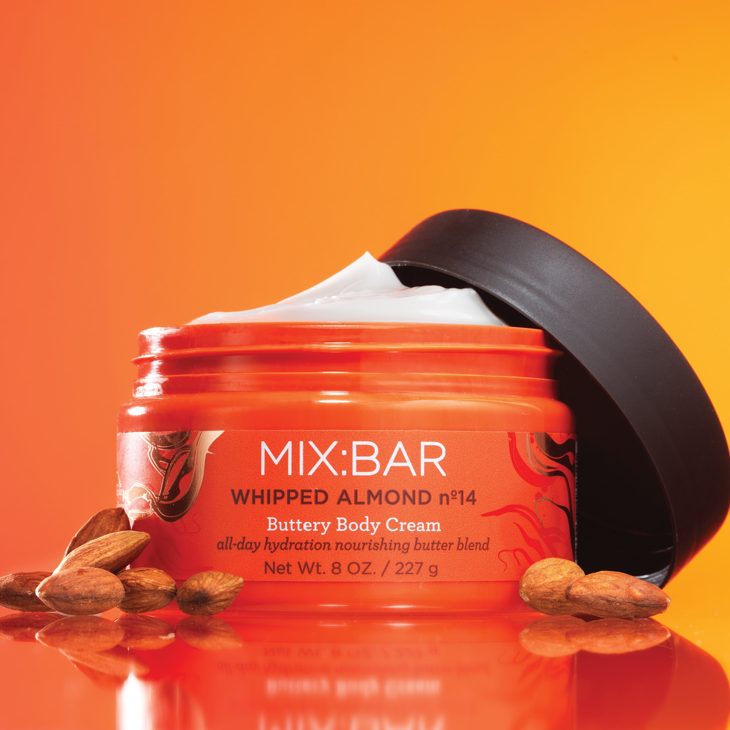 MIX:BAR Whipped Almond Moisturizing Body Cream with Shea Butter, 8oz