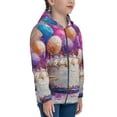 thumbnail image 5 of Pofeuu Colorful Balloon Cake Celebration Print Teenage Zipper Hoodie Sweatshirts Hooded Casual Jackets With Pocket For Boys Girls-Small, 5 of 6