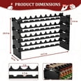 thumbnail image 3 of Wine Rack Freestanding Floor - 36 Bottle Wooden Stackable Wine Storage Holder for Cabinet, Bar, Pantry and Cellar 33.5 inch Wide(Black), 3 of 8