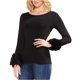thumbnail image 1 of Blusa de piel sintética Vince Camuto para mujer negro mediano Pullover, 1 of 1