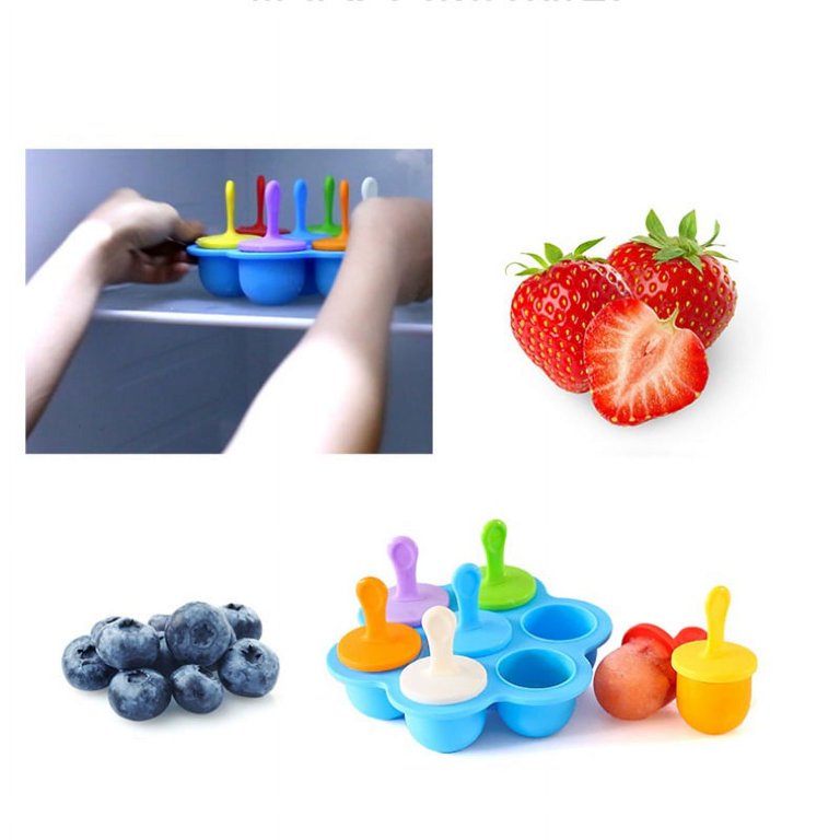 7 Holes Reusable Silicone Baby Food Freezer Tray Crisper Egg Bite Mold BPA  Free Storage Baby