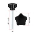 thumbnail image 2 of Uxcell M6 x 70mm Male Thread 30mm Head Star Knobs Zinc Plated Black 3 Pack, 2 of 5