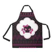 ASHLEIGH Kitchen Aprons Cute Skull Adjustable Bib Apron with Pockets for Women Men