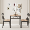 thumbnail image 5 of 5-Piece Industrial Modern Dining Set Dining Table Set for 4, Space-Saving Table & 4 Chairs for Small Spaces, 5 of 5