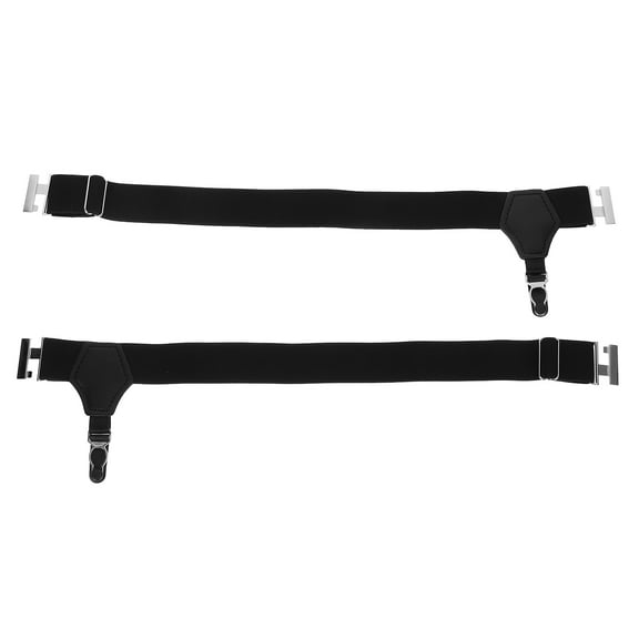 ELAYARD 1 Pair of Mens Sock Garters Belt Adjustable for Formal Occasions Black