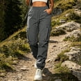 thumbnail image 3 of Vrorvz Cargo Jogger for Womens Drawstring Elastic Waisted Joggers Slim Leg Pant Outdoor Hiking Pants with Pockets, 3 of 5